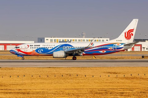 An Air China Boeing 737-800 aircraft with the registration number B-5422 and the Phoenix special