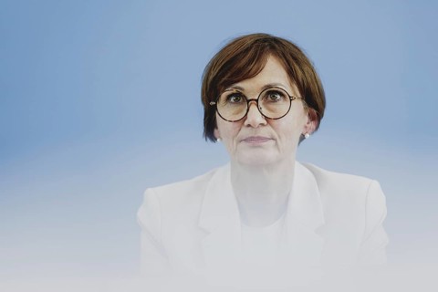 Bettina Stark-Watzinger (FDP), Federal Minister of Education and Research, at a press conference on