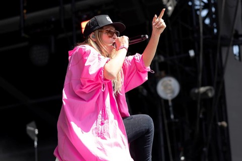Adenau, Germany, 7 June 2024: Guano Apes with singer Sandra Nasic play at Rock am Ring. The