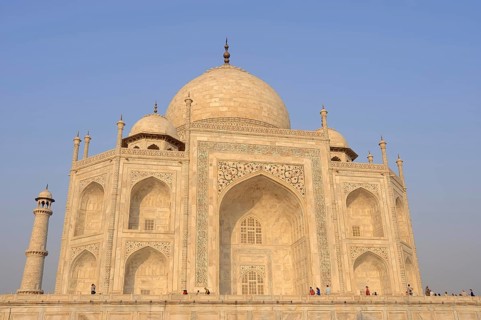 Taj Mahal, built by the Grand Mogul Shah Jahan in memory of his principal woman Mumtaz Mahal, who