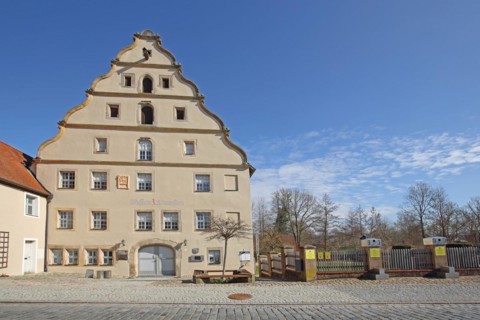 Historic town mill with tail gable and museum, Dinkelsbühl, Middle Franconia, Franconia, Bavaria,