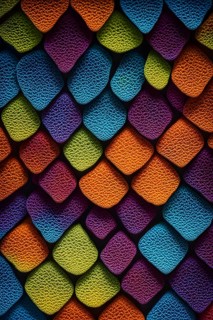 Nano material inspired by gecko feet with intricate patterns and vibrant colors representing