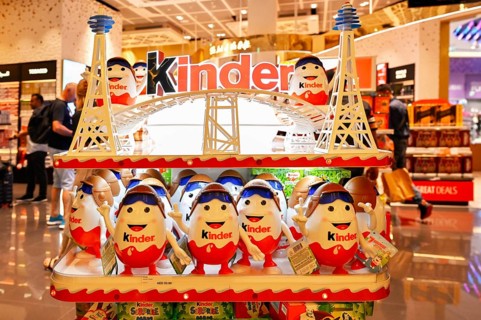 Children's chocolate egg shelf, Abu Dhabi, UAE