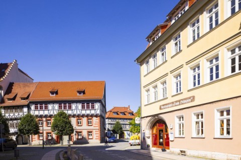 Historic Old Town Jüdengasse, Bad Langensalza, Thuringia, Germany, Europe