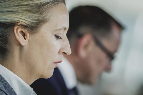 (L-R) Alice Weidel, Federal Chairwoman of the AfD (Alternative for Germany), and Tino Chrupalla,