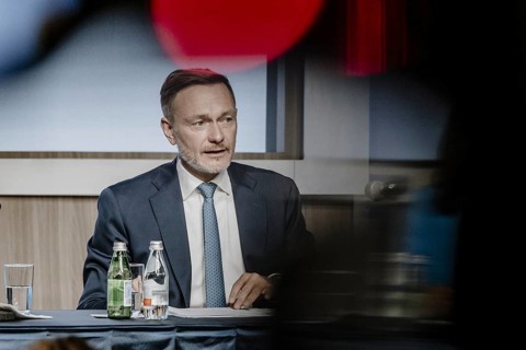 Christian Lindner (FDP), Federal Minister of Finance, photographed during the press conference on