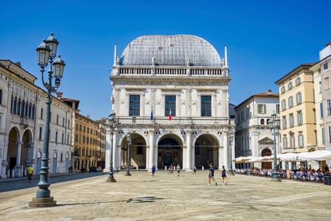Town Hall Palazzo della Loggia, Brescia, Lombardy, Italy, Europe