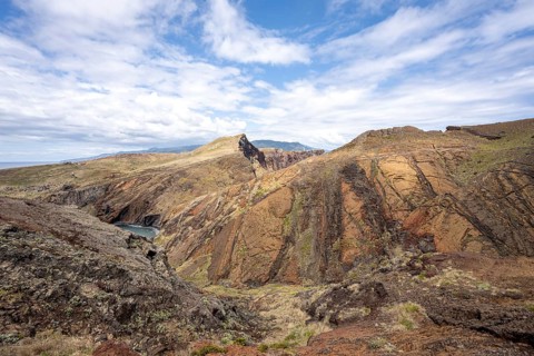 Hiking trail PR 8 on the Vereda Ponta de São Lourenço, Caniçal, Madeira, Portugal, Europe