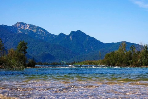 Loisach, end of August, Upper Bavaria, Bavaria, Germany, Europe