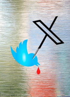 Symbol image, Network-X stabs Twitter, Elon Musk, Socialmedia, Hate speech, Free speech, Glamour