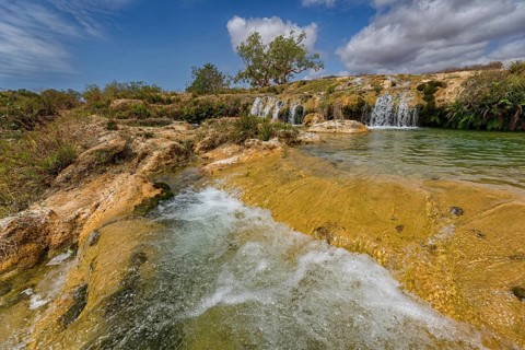 Waterfalls in Oman near Salalah, Wadi Darbat, Salalah, Dhofar Governorate, Oman, Asia