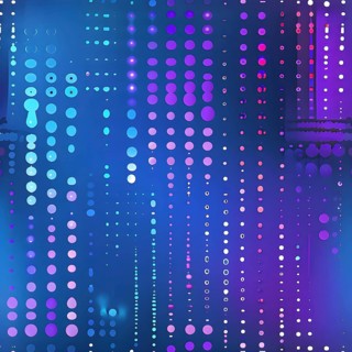 Artificial intelligence, lines, dots and pattern, vibrant blue and purple hues, abstract wallpaper