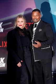 Cameron Diaz and Jamie Foxx at a special screening of Back in Action at the Zoo Palast in Berlin on
