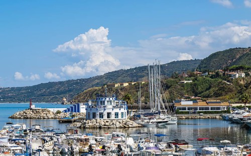Port and Marina in Tropea, Tyrrhenian Sea, Calabria, Italy, Europe