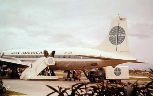 Pan American Airways N777PA Douglas DC 7B Clipper Jupiter Rex served from 1955 1964 here in Merida,