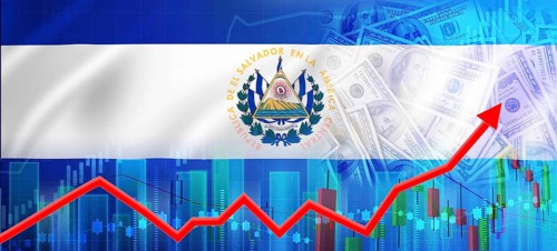 Financial growth of El Salvador, economic recovery concept. Growth of the economy of El Salvador on