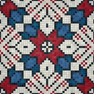 Mosaic tiles background, seamless vector pattern