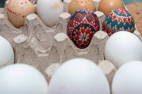 Sorbian Easter eggs, decorated Easter eggs, Sorbian eggs, Germany, Europe