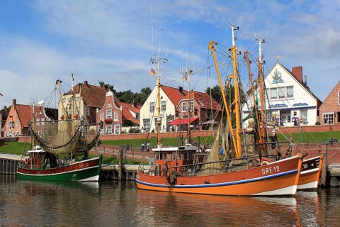 The harbour of Greetsiel, East Frisia, East Frisia, Lower Saxony, Federal Republic of Germany