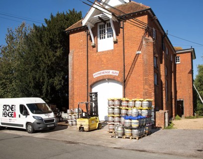 Stonehenge Ales brewery, Netheravon, Wiltshire, England, UK in old electrical power plant building
