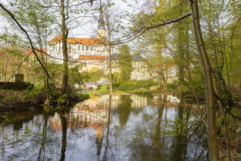 Weesenstein Castle and Park on the Müglitz, Weesenstein, Saxony, Germany, Europe
