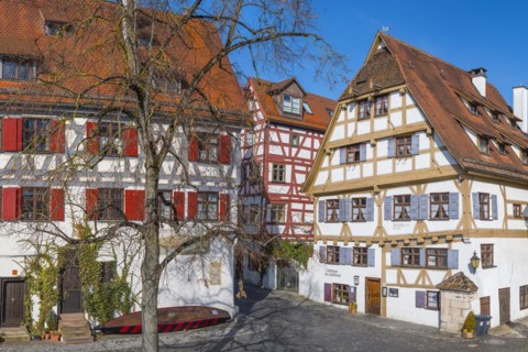 Gaststuben in the Shipmen's Guild House, Fishermen's Quarter, Ulm, Swabia, Baden-Württemberg,