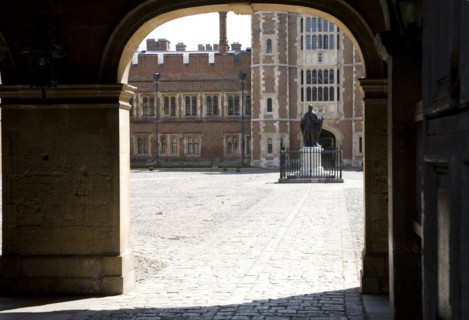 Entrance to courtyard of Eton College, Berkshire, England, United Kingdom, Europe