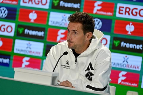 Press conference PK Coach Miroslav Klose 1. FC Nürnberg FCN Portrait disappointed DFB Cup, PreZero