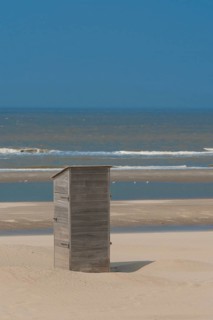 Beach hut on the North Sea