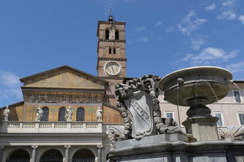 Church of Santa Maria in Piazza Santa Maria in Trastevere, Rome, Italy, Europe