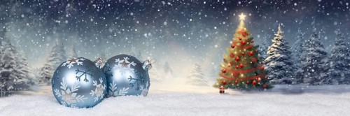Christmas card for Christmas with Christmas baubles card and text free space copyspace decoration
