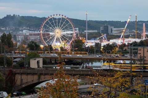 Stuttgarter Volksfest, Cannstatter Wasen Stuttgart 2024 Baden-Württemberg, Germany. In the