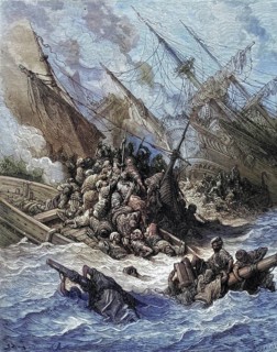 The naval battle of Lepanto took place on 7 October 1571 in the Ionian Sea off the entrance to the