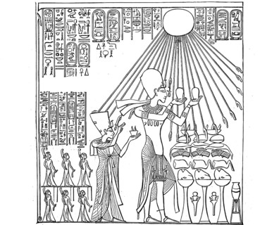 Akhenaten, Amenophis IV, Amenhotep IV, Achenaten, an ancient Egyptian king, pharaoh of the 18th