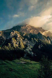Hahntennjoch pass road in Tyrol in Lechtal, Austria, Europe