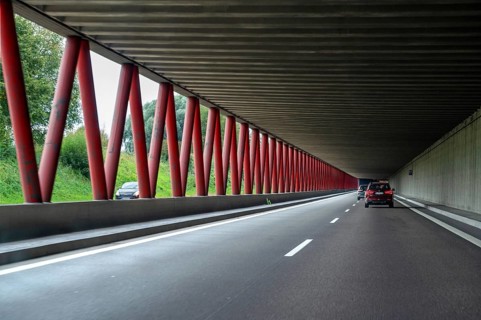 Tunnel on the Ravensburg bypass on the A 89 motorway, Baden-Württemberg, Germany, Europe