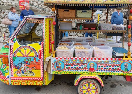 Vintage Ape car, Taormina, Sicily, Italy, Europe