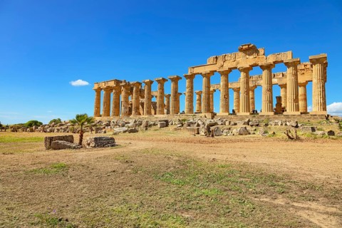 Temple of Hera or Temple E, Selinunte Archaeological Park, Selinunte, Trapani district, Sicily,
