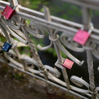 Wrought iron, fence, locks