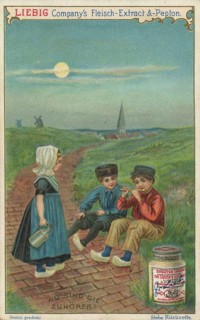 Series of search pictures, Where are the listeners, Liebig picture, digitally restored reproduction
