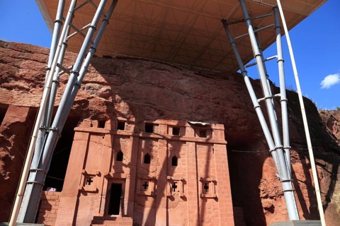 Lalibela, eastern group of rock-hewn churches, Pray Abba Lebanon, Abba Lebanon Church, House of