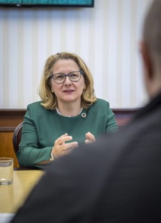 Svenja Schulze (SPD), Federal Minister for Economic Cooperation and Development, pictured during