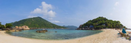 Granite rocks on the beach of Nang Yuan Island, island, holiday island, nobody, empty, lonely,