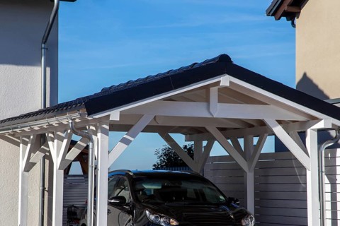 Modern and high-quality wooden carport