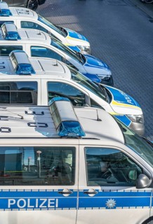 Police car, patrol car, bus, bully, federal police, Germany, Europe