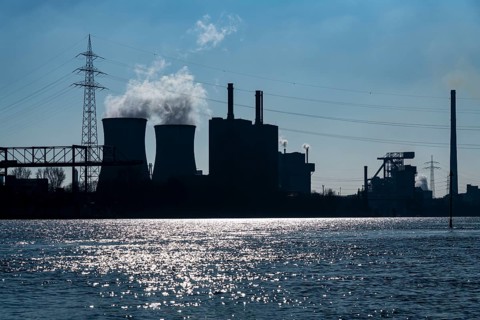 Duisburg-Huckingen gas-fired power station, operated by RWE, on the site of Hüttenwerke Krupp