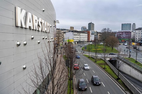 Galeria Kaufhof department stores' in Essen city centre, in the Limbecker Platz shopping centre, is