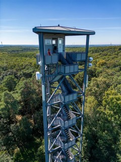 Fire watch tower on the Rennberg, near Flaesheim, Haltern am See, in the Haard forest area, one of
