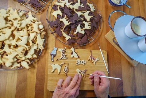 Swabian cuisine, Swabian Christmas biscuits, cookie cutters, shortbread biscuits painted with