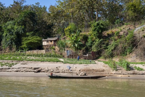 View over the Mekong at Luang Prabang, Luang Prabang province, Laos, Asia